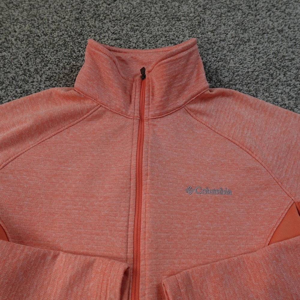 Columbia‎ Pullover Womens XS Orange Fleece 1/4 Zip Mock Neck Lightweight Hiking - Picture 3 of 10